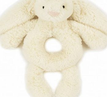 Jellycat Bashful the Rabbit rattle - cream `One size