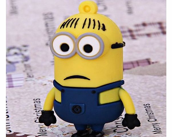 16GB Portable Unique Design Despicable Me Cartoon Character Minions Mark Style USB Flash Memory - Yellow