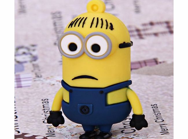 8GB Portable Unique Design Despicable Me Cartoon Character Minions Mark Style USB Flash Memory - Yellow