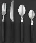 JET TERN CO LTD 16 Piece Acrylic Cutlery Set In Black