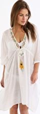 Jets, 1295[^]233135 Elaborate V Neck Kaftan - White