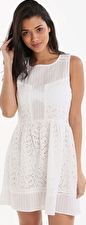 Jets, 1295[^]253071 Eloquence Gathered Sun Dress - White