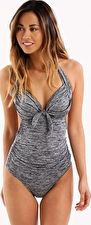 Jets, 1295[^]244524 Melange Banded Halter One Piece - Titanium