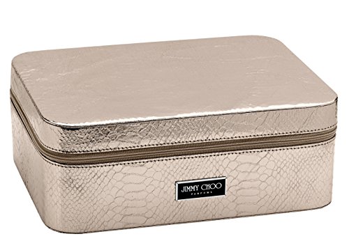 Bronze Gold Snakeskin Effect Shoe Box Cosmetic Vanity Make Up Case