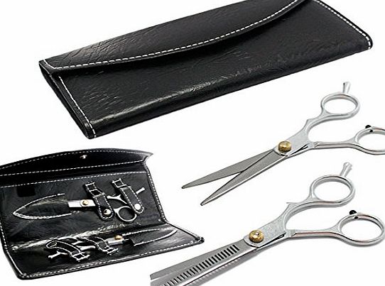 JJOnlineStore - 6`` Professional Salon Home Thinning   Hairdressing Scissors Hair Shears Trimming Hairdressing Equipment Set   FREE Black Case