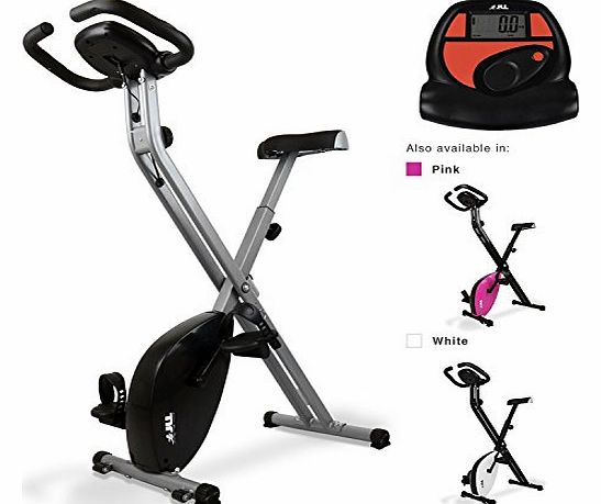 VX Magnetic Resistance Foldable Home Exercise Bike - Black/Silver