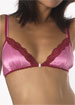 Stretch Satin with Lace soft triangle bra