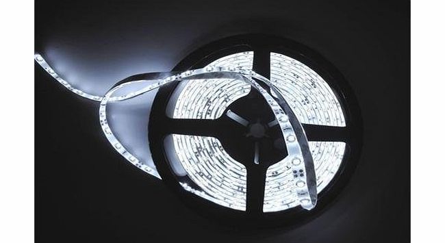 TM) Cool White 5M (16.4ft) 300 LED Strip Light Flexiable TAPE RIBBON/ 5 Metres with 300 SMD LEDs DC 12V-- IDEAL FOR KITCHENS, HOME LED LIGHTING, BARS, RESTAURANTS