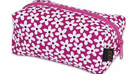 Ladies Bright Pink & White Flower Travel Cosmetic Make-up Bag 113-109