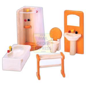 John Crane Ltd PINTOY Wooden Dolls House Furniture Bathroom