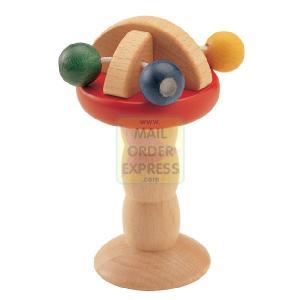 PINTOY Wooden External Balls Handy Rattle