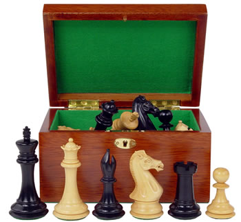 john jaques Staunton Tournament Design Chess Set with 3.5and#39; King