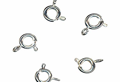 John Lewis 6mm Bolt Rings, Pack of 10, Silver