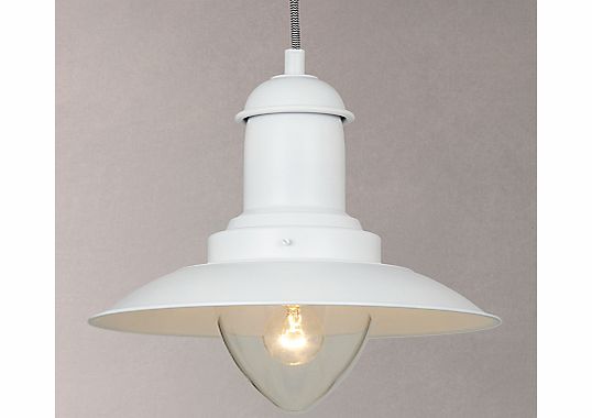 John Lewis Barrington Pendant Ceiling Light, White