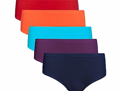 John Lewis Boy Bright Briefs, Pack of 5, Multi