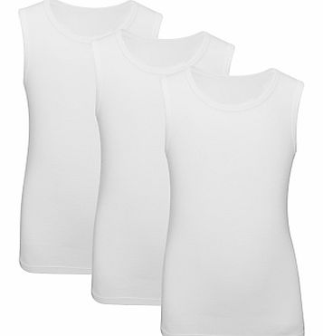 John Lewis Boy s Singlet Vests, White