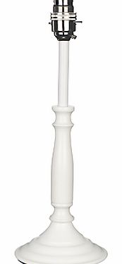 Candlestick Lamp Base, White, Small