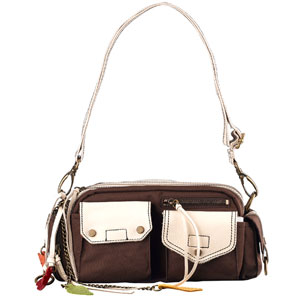 John Lewis Charm Shoulder Bag- Chocolate