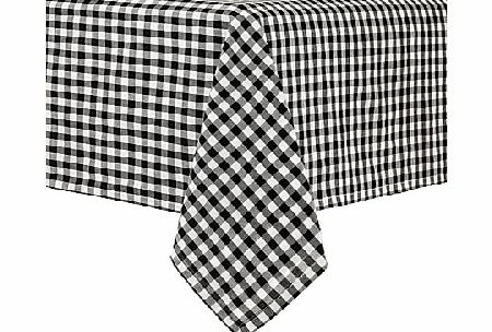 John Lewis Check Tablecloth, Black