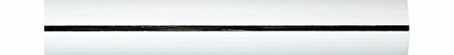 John Lewis Chrome Curtain Pole, L180cm x Dia.28mm