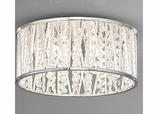 John Lewis Emilia Crystal Drum Flush Ceiling Light