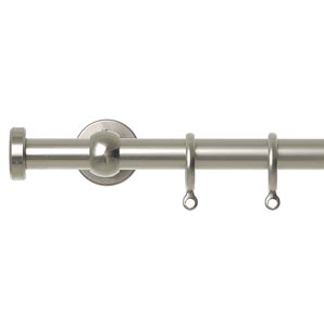John Lewis Eton Curtain Pole Kit- Nickel- L150cm x Dia.14mm