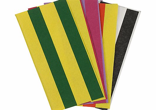 John Lewis Felt Squares, Pack of 5 , Multi Striped