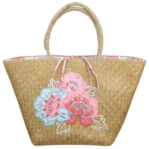 John Lewis Flowers Straw Bag- Large