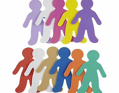 John Lewis Foam People Shapes, Pack of 12