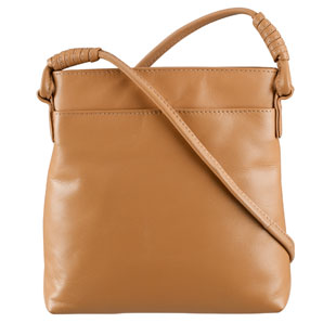 John Lewis Leather Across Body Bag- Camel