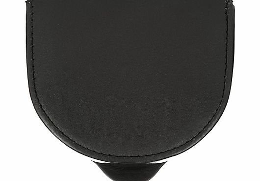 John Lewis Leather Coin Purse, Black