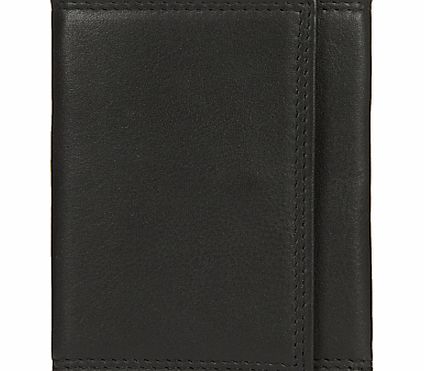 John Lewis Leather Keyring Case, Black