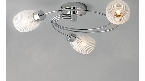 John Lewis Maya Ceiling Light, 3 Arm