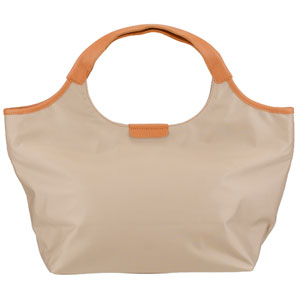 John Lewis Nylon and Leather Bag- Tan- Large