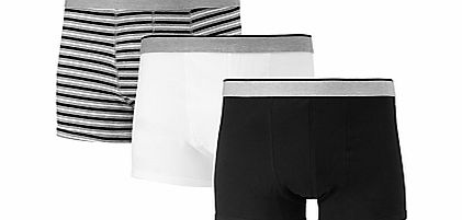 John Lewis Organic Cotton Hipster Trunks, Pack