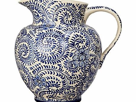 John Lewis Patterned Ceramic Jug, Blue