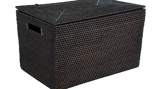 John Lewis Rattan Storage Trunk, Dark Brown