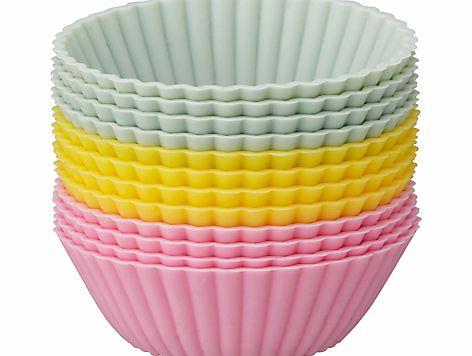 John Lewis Silicone Cake Cases, Dia.5cm, 12 Pieces