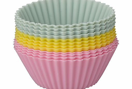 John Lewis Silicone Cake Cases, Dia.7cm, 12 Pieces