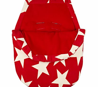 John Lewis Star Infant Carrier Footmuff, Red