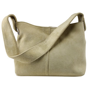 John Lewis Suede Shoulder Bag- Green