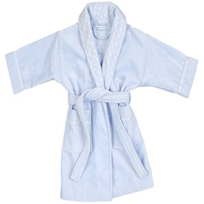 john lewis Velour Robe- Blue- 12-18 Months