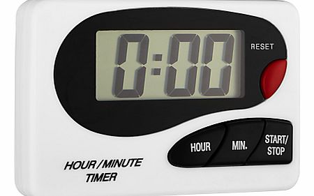 John Lewis White Digital Kitchen Timer