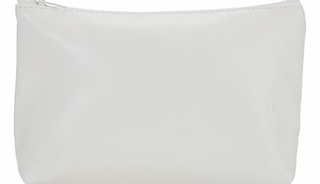 White Small Zipped Cosmetic Purse