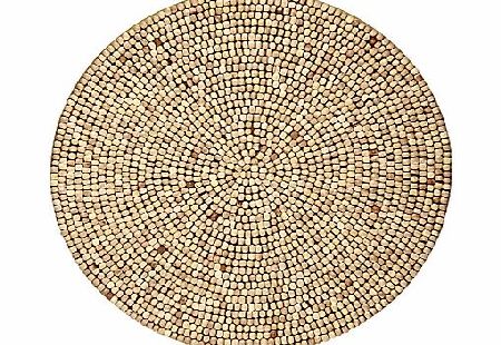 Wood Bead Mat, Dia.30cm