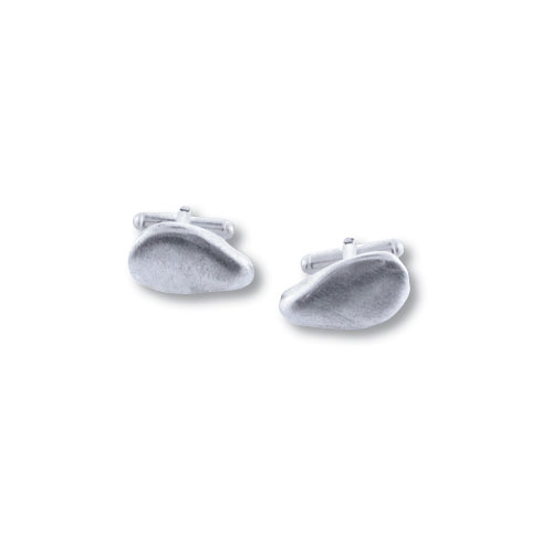 John Rocha Swivel Back Pebble Cufflinks In Silver by John Rocha