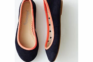 Johnnie  b Ballet Flats, Navy Suede,Poppy Field