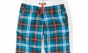 Johnnie  b Board Shorts, Dark Khaki Check,Red