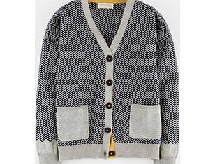 Boyfriend Cardigan, Grey Marl/Navy