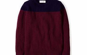 Johnnie  b Cable Crewneck, Damson/Navy 34622720